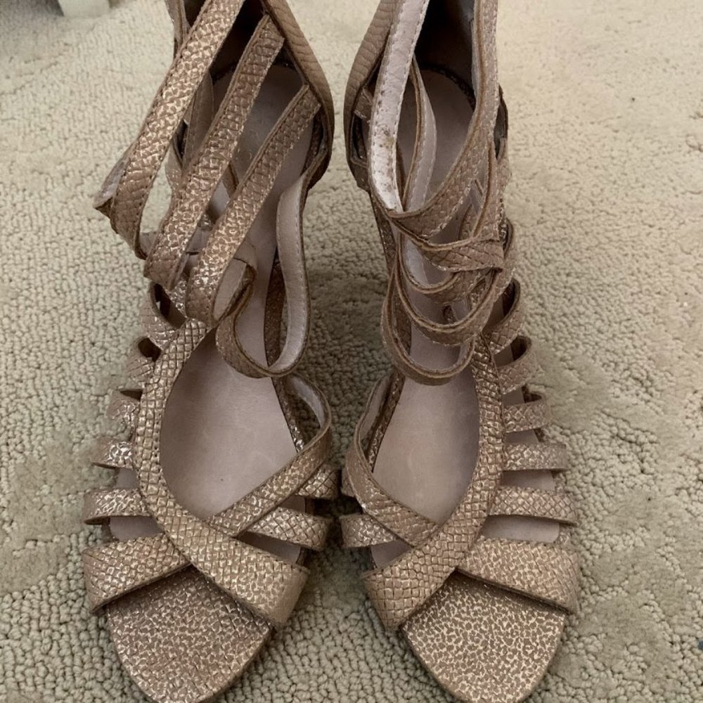 Anthropologie (Lien Do) Gold Heels